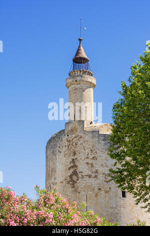 Der mittelalterliche Turm, Tour de Constance in Aigues-Mortes, Frankreich Stockfoto