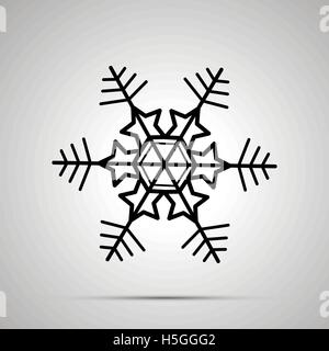 Einfache schwarze Schneeflocke-Symbol Stock Vektor