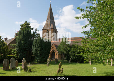 St.-Petri Kirche, Radway, Warwickshire, England, Vereinigtes Königreich Stockfoto