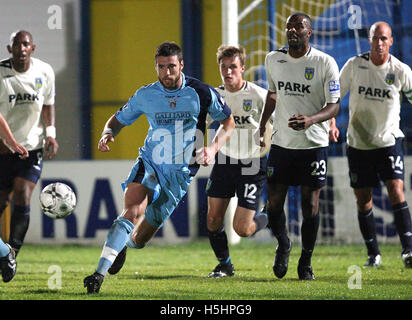 Jon Ashton in Aktion für Grays - Grays Athletic Vs Weymouth - Blue Square Premier League in die neue Rec - 10.09.07 Stockfoto