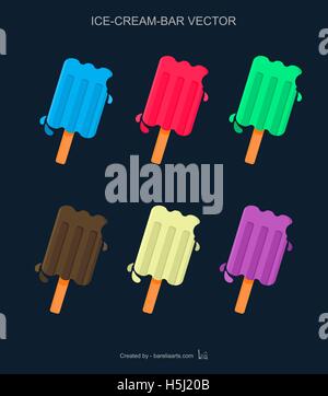 Ice Cream Bar Vektor Stock Vektor