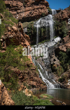 Der wunderschöne Wasserfall im Walter Sisulu botanischen Garten Stockfoto