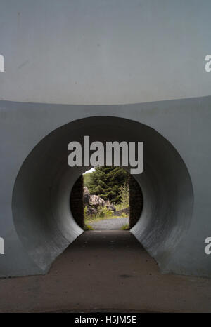 Skyspace plastisches Kunstwerk von James Turrell, Kielder, Northumberland, Vereinigtes Königreich Stockfoto