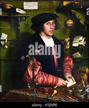 Der Kaufman - der Kaufmann Georg Gisze 1532 Hans Holbein der jüngere (1497 – 1543) Deutsch Deutschland Stockfoto