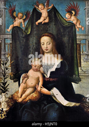 Maria Mit Dem Schlafenden Christuskind - Maria mit dem schlafenden Christus Kind 1515 Hans Holbein der ältere (1465 – 1524) Deutsch Deutschland Stockfoto