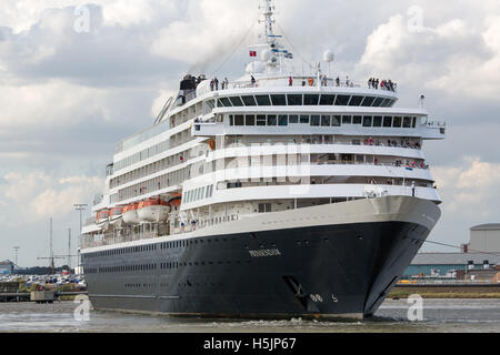 Kreuzfahrt Schiff MS Prinsendam bei Tilbury Stockfoto