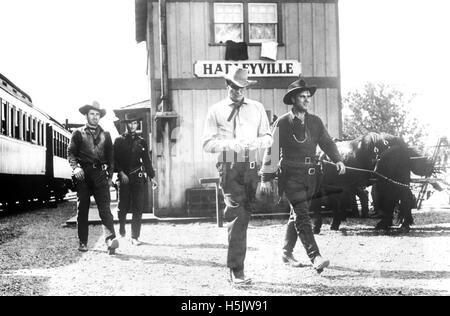 Zwölf Uhr mittags 1952 United Artists Film. Millers Bande in die Stadt kommen Stockfoto