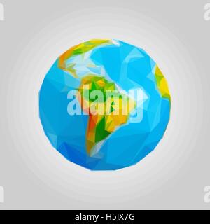 Das Globus-Symbol. Globus-Symbol. Geometrischen polygonalen Stil Stock Vektor