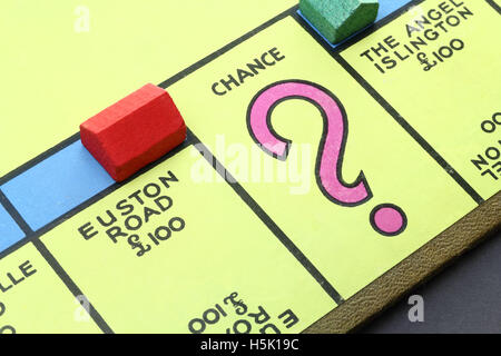 Vintage britische Monopol-Board (Euston Road und Chance) ca. 1940 Stockfoto