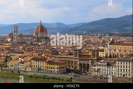Panorama der Stadt von Florenz von Michelangelo Square Stockfoto