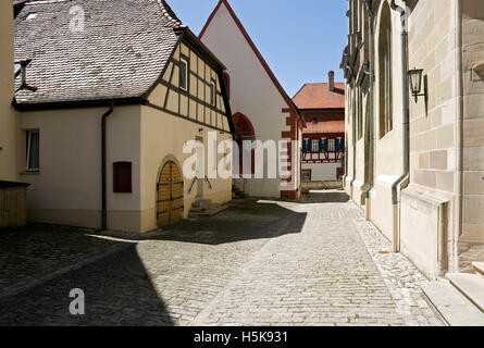 Gebäude neben der Kirche St. Veit, Iphofen, Franken, Niederbayern Stockfoto