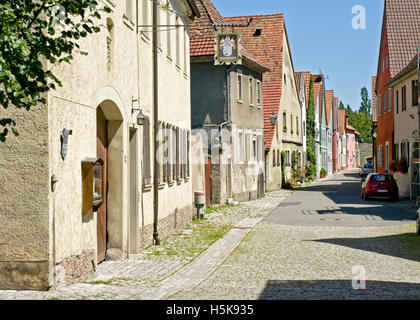 Alte Häuser in Iphofen, Franken, Niederbayern Stockfoto