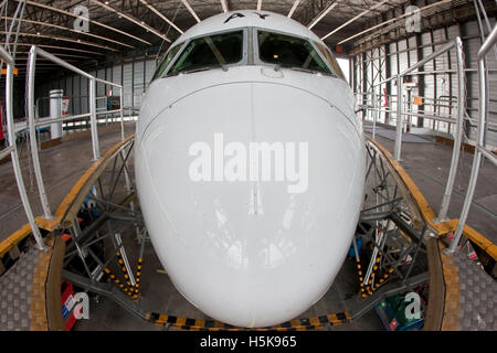 Bogen der ein Passagierflugzeug, Flughafen, VIE, Wien, Europa Stockfoto