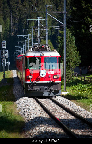 Rhaetische Bahn, RhB, Rhätische Bahn, Graubünden, Schweiz, Europa Stockfoto