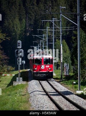 Rhaetische Bahn, RhB, Rhätische Bahn, Graubünden, Schweiz, Europa Stockfoto