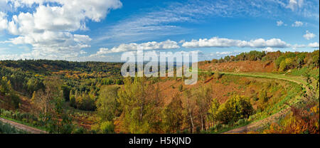 Die Lage der alten A3 London Portsmouth Road in Hindhead, nach zurück zu Heide wiederhergestellt wird. Stockfoto