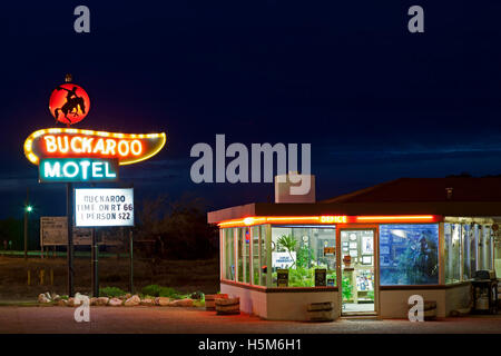 Historische Buckaroo Motel, Route 66, Tucumcari, New Mexico, Vereinigte Staaten Stockfoto