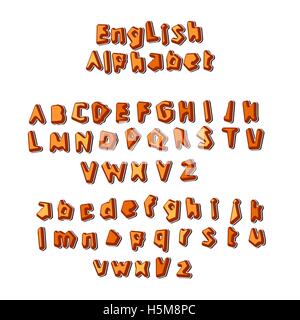 Englisches Alphabet Buchstaben set Vektor-illustration Stock Vektor