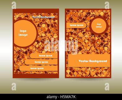 Orange Farbe abstrakte Kreise Hintergrund für Broschüre, Cover, Booklet-Vorlage-Vektor-illustration Stock Vektor