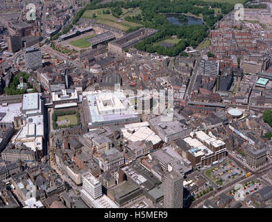 Newcastle Stadtzentrum von oben, 1978 Stockfoto