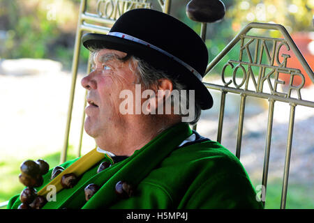 König Conker David Jakins aus Warmington Uhren die Conker WM in Southwick, Northants., 9. Oktober 2016. Fotos der "Telegraph" von John Robertson. Stockfoto