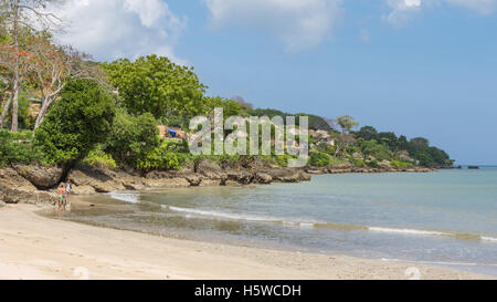 Eine Ecke des tropischen Strand von Jimbaran in Bali, Indonesien. Stockfoto