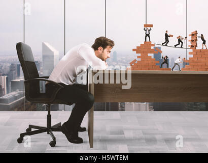 Chef baut ein Business team Stockfoto