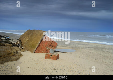 Stürmischer Himmel über Covehithe Stockfoto