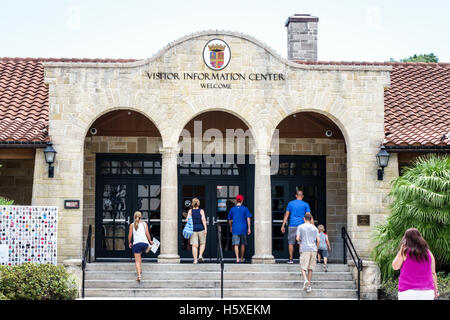 St. Saint Augustine Florida, Besucherinformationszentrum, Zentrum, Vorderseite, Eingang, FL160802025 Stockfoto