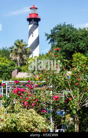 St. Saint Augustine Florida, St. Augustine Light Station, Leuchtturm, FL160802114 Stockfoto