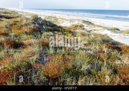 St. Saint Augustine Florida, Beacher's Lodge Ocean Waterfront Suites, Promenade, Strandstrände, Wasser im Atlantischen Ozean, natürliche Dünen, Besucher reisen auf Reisen Stockfoto