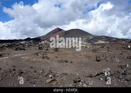 Die trockenen Vulkanlandschaft rund um Schwestern Gipfel auf Ascension Island Stockfoto