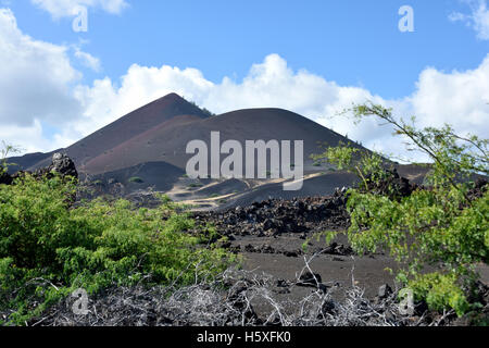 Die trockenen Vulkanlandschaft rund um Schwestern Gipfel auf Ascension Island Stockfoto