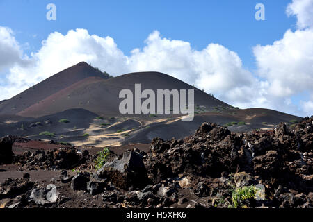 Die trockenen Vulkanlandschaft rund um Schwestern Gipfel auf Ascension Island Stockfoto