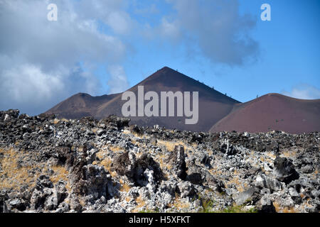 Die trockenen Vulkanlandschaft rund um Schwestern Gipfel auf Ascension Island Stockfoto