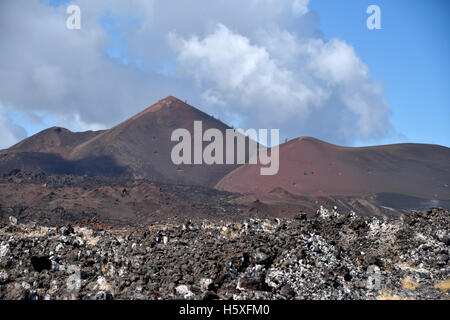 Die trockenen Vulkanlandschaft rund um Schwestern Gipfel auf Ascension Island Stockfoto