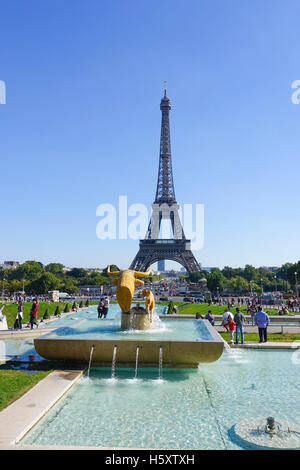 Erstaunliche Eiffelturm in Paris - fotografiert vom Trocadero-Bereich Stockfoto
