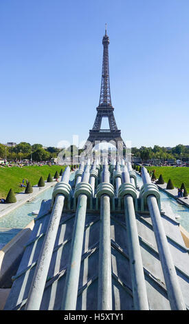Erstaunliche Eiffelturm in Paris - fotografiert vom Trocadero-Bereich Stockfoto