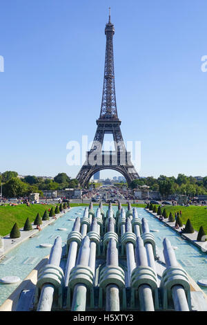 Erstaunliche Eiffelturm in Paris - fotografiert vom Trocadero-Bereich Stockfoto
