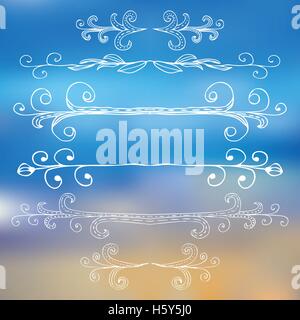 Grenzt und Monogramme Satz im Vintage-Stil für Design. Stock Vektor