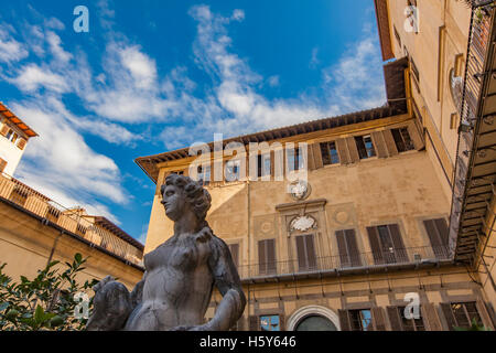 Detail vom Palazzo Medici Riccardi in Florenz, Italien Stockfoto