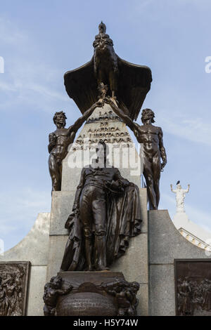 Panama City, Panama - Juni 08: Statue von Simon Bolivar im Abschnitt "Casco Viejo" der Stadt. 8. Juni 2016, Panama City, Panama. Stockfoto