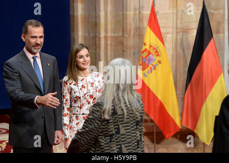Madrid, Spanien. 21. Oktober 2016. König Felipe und Königin Letizia besuchen die Lieferung der Prinzessin von Asturien Auszeichnungen Medaillen im Hotel Reconquista in Oviedo, Spanien. Oktober 21, 2016. Bildnachweis: MediaPunch Inc/Alamy Live-Nachrichten Stockfoto