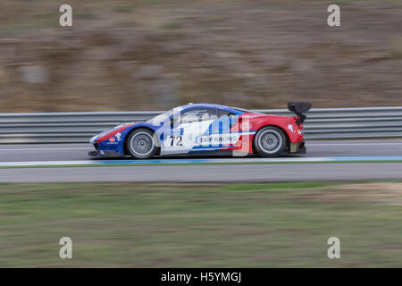 22. Oktober 2016. Estoril, Portugal. #72 SMP Racing - Ferrari F488, angetrieben von Aleksey Basov (RUS) und Victor Shaitar (RUS) während des Rennens von Michelin GT3 Le Mans Cup, während der europäischen Le Mans Serie Week-End Estoril Kredit: Alexandre de Sousa/Alamy Live News Stockfoto