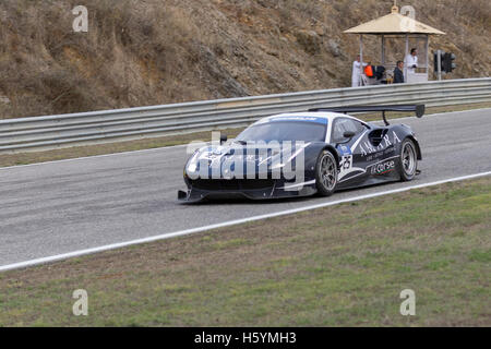 22. Oktober 2016. Estoril, Portugal. #25 FF Corse - Ferrari F458, angetrieben von Ivor Dunbar (GBR) und Johnny Mowlen (GBR) während des Rennens von Michelin GT3 Le Mans Cup, während der europäischen Le Mans Serie Week-End Estoril Credit: Alexandre de Sousa/Alamy Live News Stockfoto