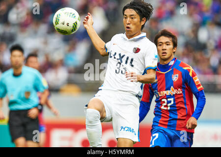 Tokio, Japan. 22. Oktober 2016. Mu Kanazaki (Geweih) Fußball: 2016 J1 Liga 2. Stadium Spiel zwischen F.C. Tokyo 2-1 Kashima Antlers Ajinomoto-Stadion in Tokio, Japan. © AFLO SPORT/Alamy Live-Nachrichten Stockfoto