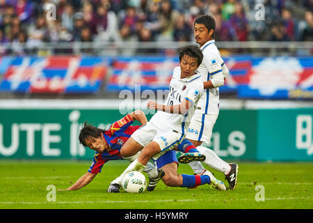 Tokio, Japan. 22. Oktober 2016. Gaku Shibasaki (Geweih) Fußball: 2016 J1 Liga 2. Stadium Spiel zwischen F.C. Tokyo 2-1 Kashima Antlers Ajinomoto-Stadion in Tokio, Japan. © AFLO SPORT/Alamy Live-Nachrichten Stockfoto