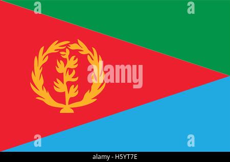 Eine Abbildung der Flagge von Eritrea Stock Vektor