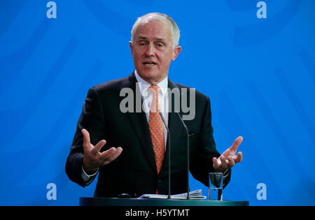 Malcolm Turnbull - Treffen der dt. Bundeskanzlerin Mit Dem Australischen Ministerpraesidenten, Bundeskanzleramt, 13. 20 November Stockfoto