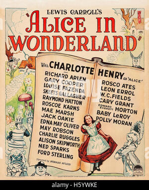 Alice im Wunderland (1933) - Film-Poster Stockfoto